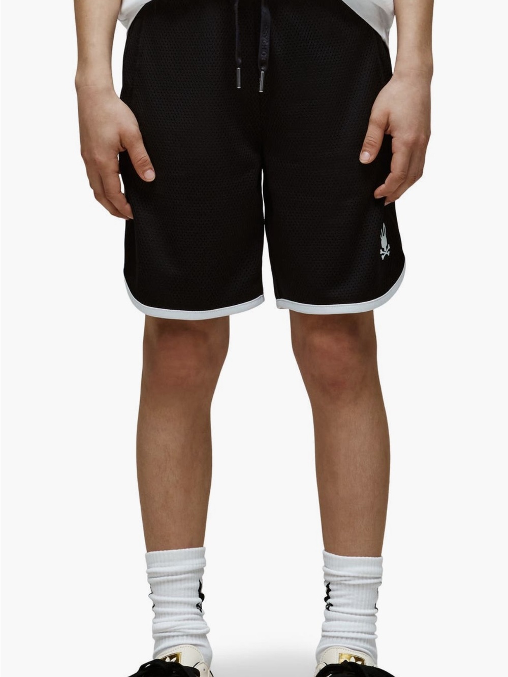 Psycho Bunny Black Athletic Mesh Shorts with White Trim 14-16 - Picture 2 of 8